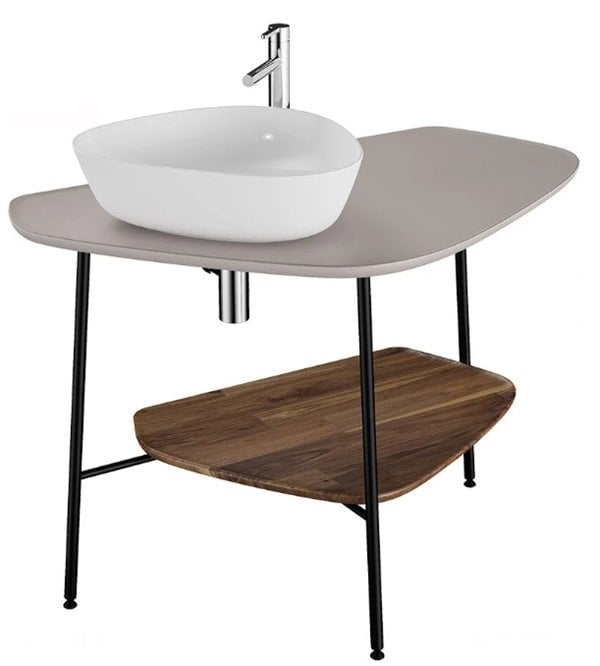 Vitra Plural 62573 Seramik Tezgah 100 Cm, Mat Bej.